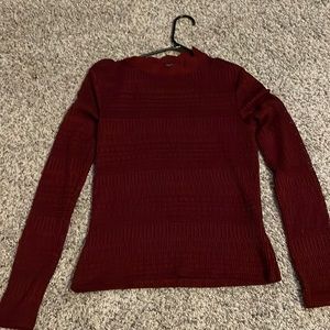 Zara Top maroon scalloped neckline - medium